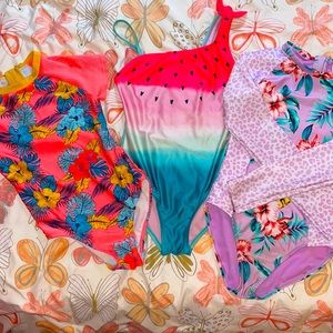 Three Size 7/8 Girl Bathing Suits